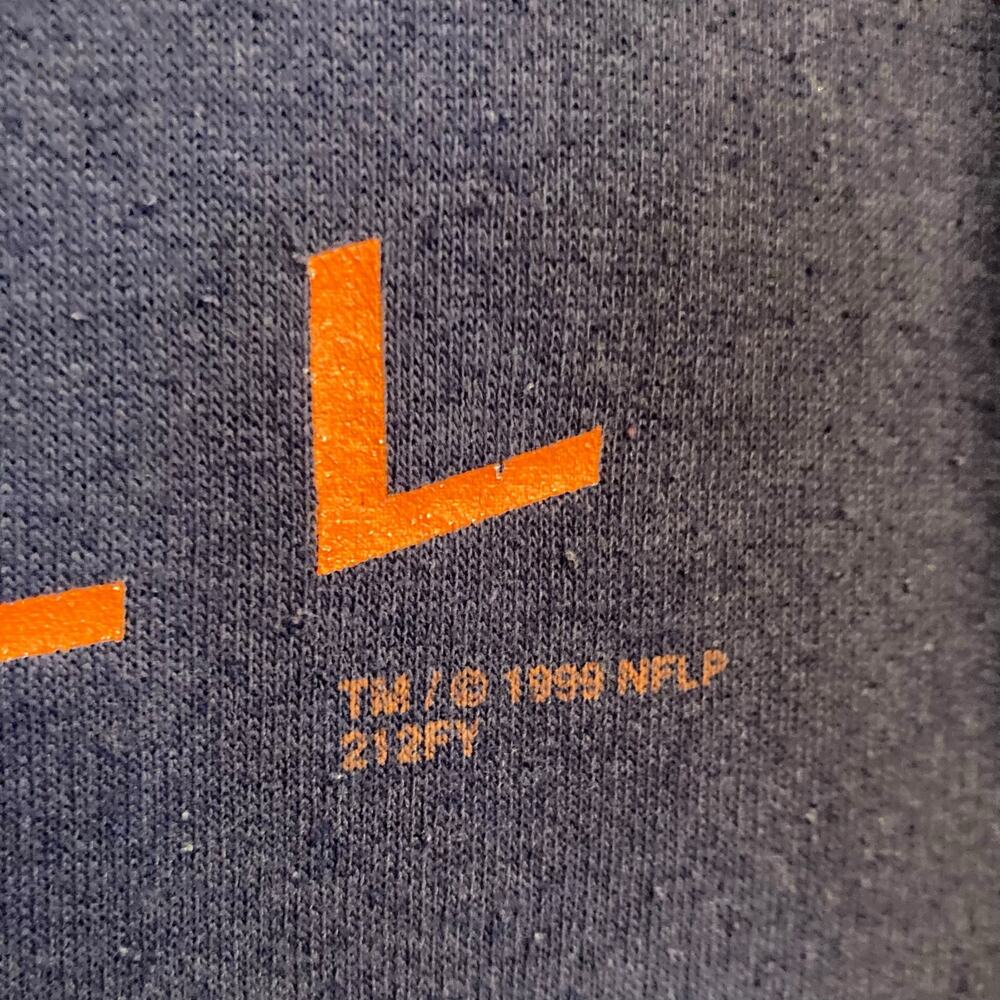 Vintage 1999 Denver Broncos Navy Crewneck Sweatshirt NFL Riddell Large - Picture 7 of 16